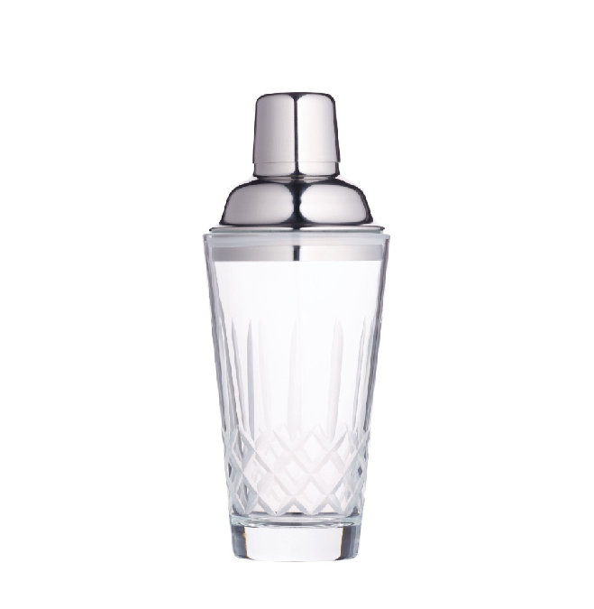 Shaker à Cocktail en Verre Taillé