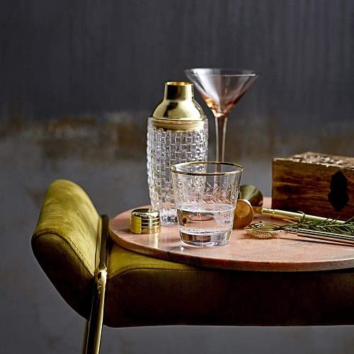 Shaker en Verre Dorée