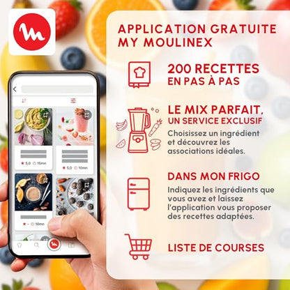 Mini blender 300 W – 2 bouteilles Tritan 0,6 L