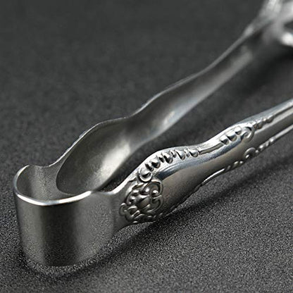 8-Inch Premium Stainless Steel Ice Tongs