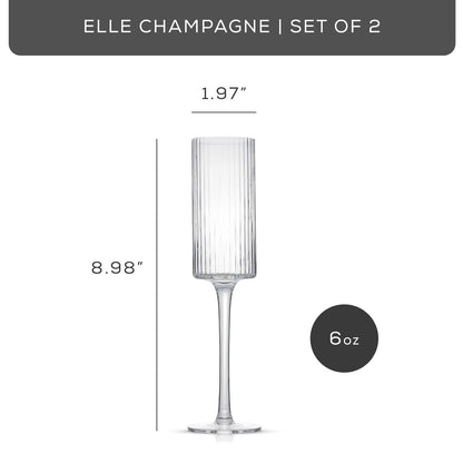 Champagne Glasses Flute - Set of 2