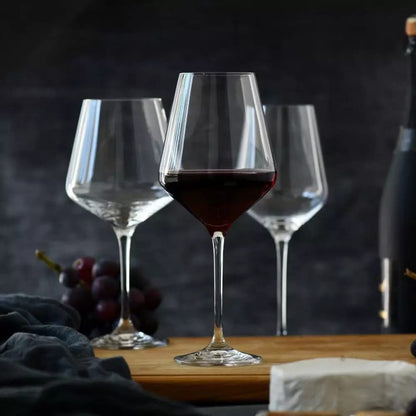 Verres à Vin Rouge en Cristal - Lot de 6, Élégance et Simplicité