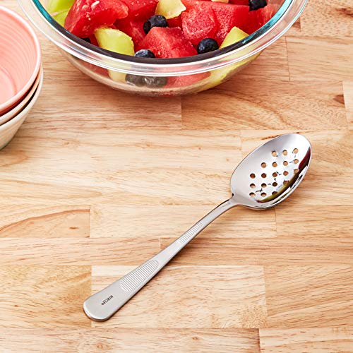 Mercer Culinary Plating Spoon-Perforated Bowl-7 7/8", Stainless Steel, 24.64 x 2.2 x 2.2 cm