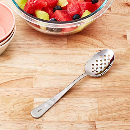 Mercer Culinary Plating Spoon-Perforated Bowl-7 7/8", Stainless Steel, 24.64 x 2.2 x 2.2 cm