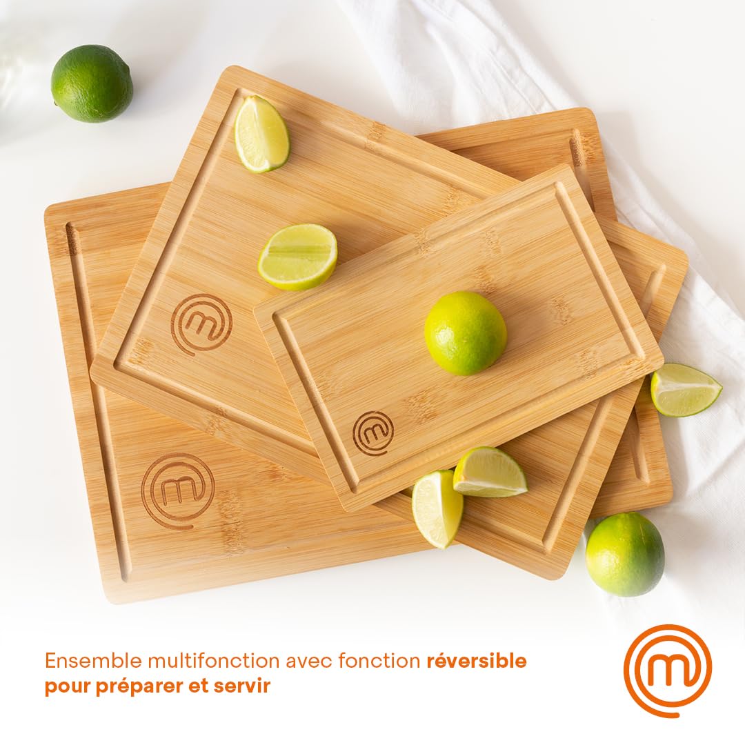 Lot de 3 Planche à Découper en Bois