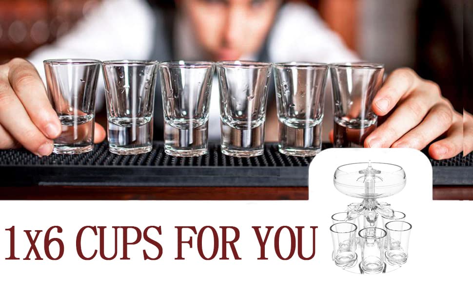 6 Shot Glass Dispenser and Holder
