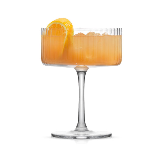 Vintage Fluted Coupe Glasses – Set of 2