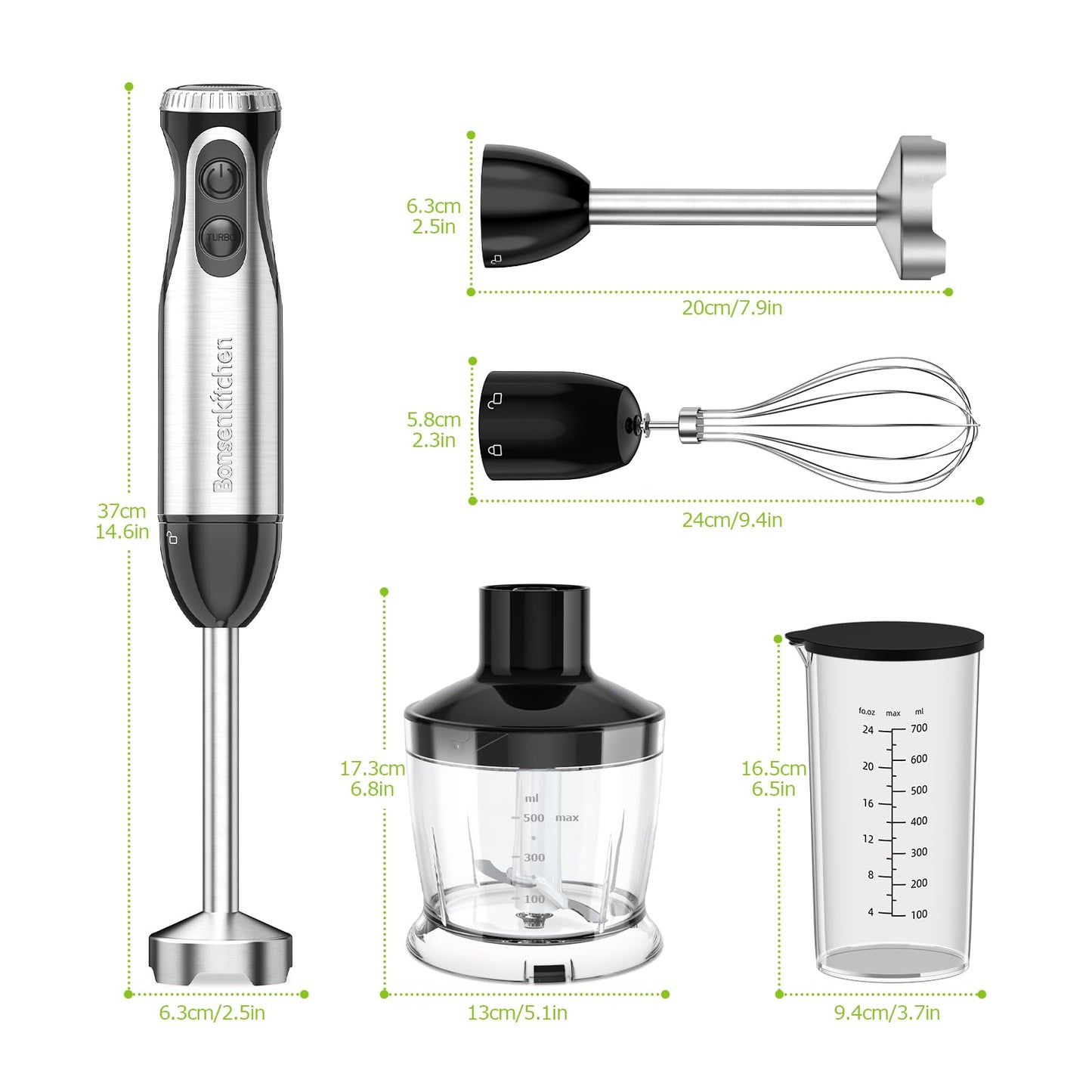 Mixeur Plongeant 4-en-1