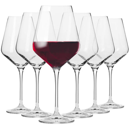 Verres à Vin Rouge en Cristal - Lot de 6, Élégance et Simplicité