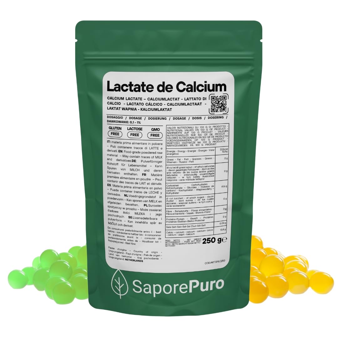 Lactate de calcium en poudre - 250 gr