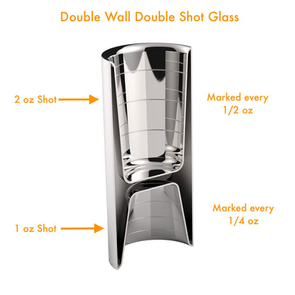 Stainless Steel Double Jigger 2oz/1oz