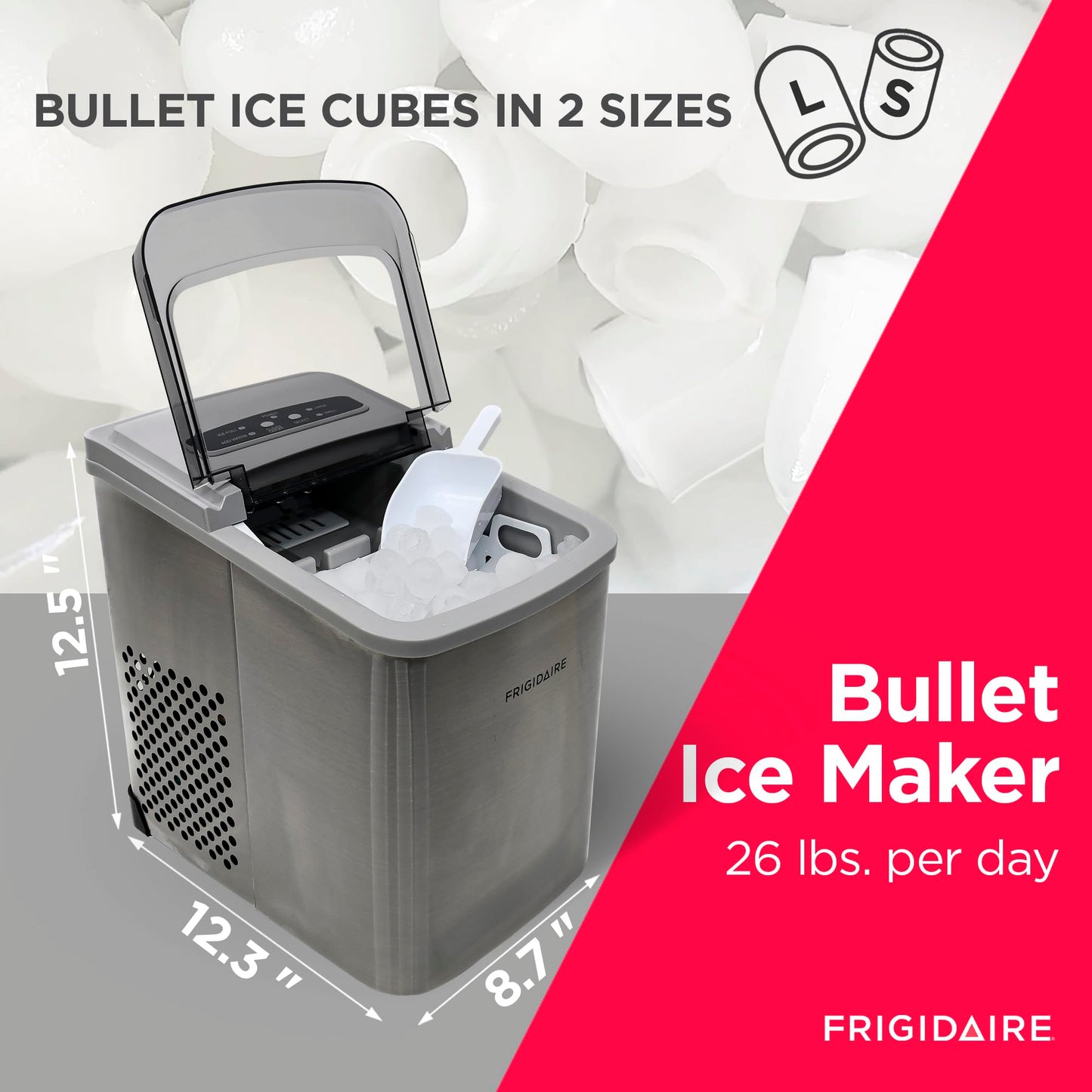 Stainless Steel Countertop Ice Maker