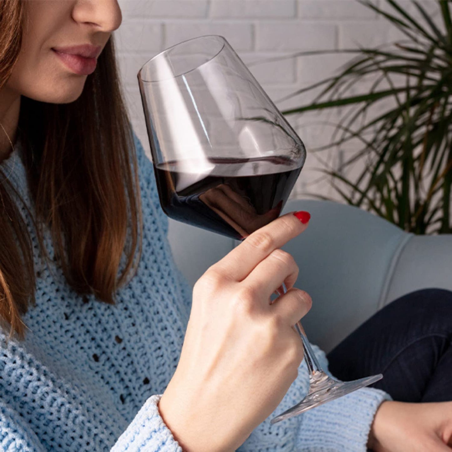 Verres à Vin Rouge en Cristal - Lot de 6, Élégance et Simplicité