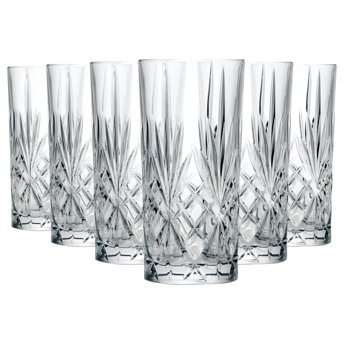 Verres Long Drink en Cristal Luxion - Lot de 6, Éclat et Élégance