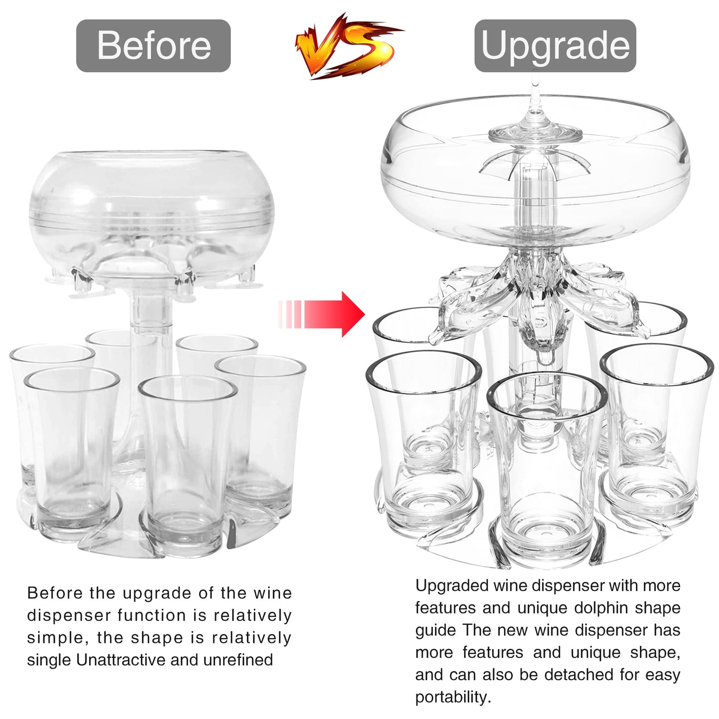 6 Shot Glass Dispenser and Holder