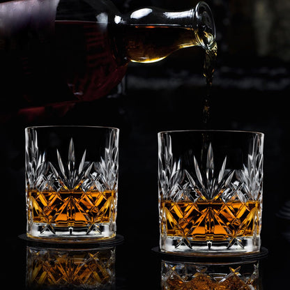 FLOW Barware Ensemble de 2 verres à whisky | Coffret cadeau verres à whisky en cristal | Cadeau pour homme, parfait pour Scotch, Bourbon Gin & Tonic, Negroni, Rhum