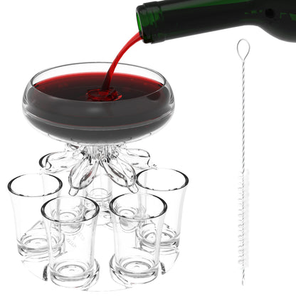 6 Shot Glass Dispenser and Holder