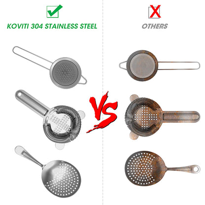 Premium 3-Piece Cocktail Strainer Set