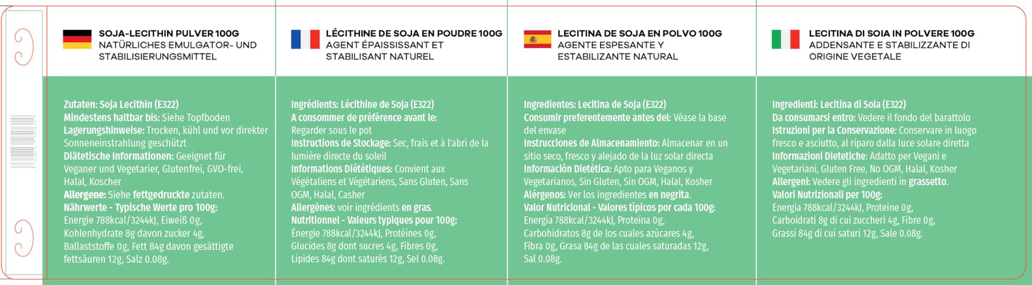 Lecithine de Soja Poudre 100g