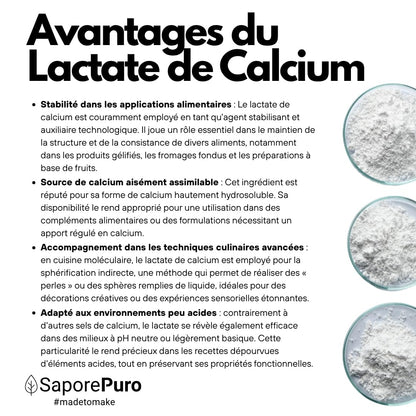 Lactate de calcium en poudre - 250 gr