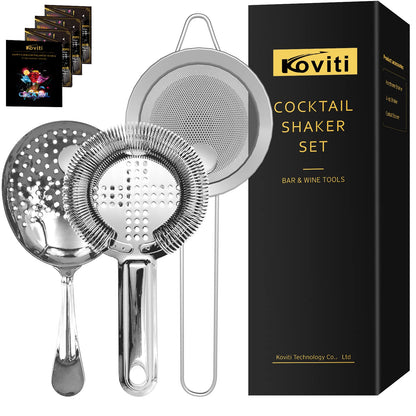 Premium 3-Piece Cocktail Strainer Set