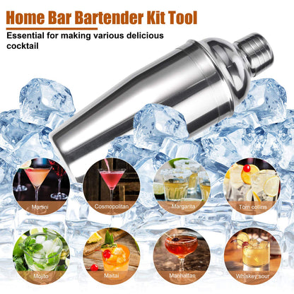 12-Piece Cocktail Shaker Set with Bamboo Stand