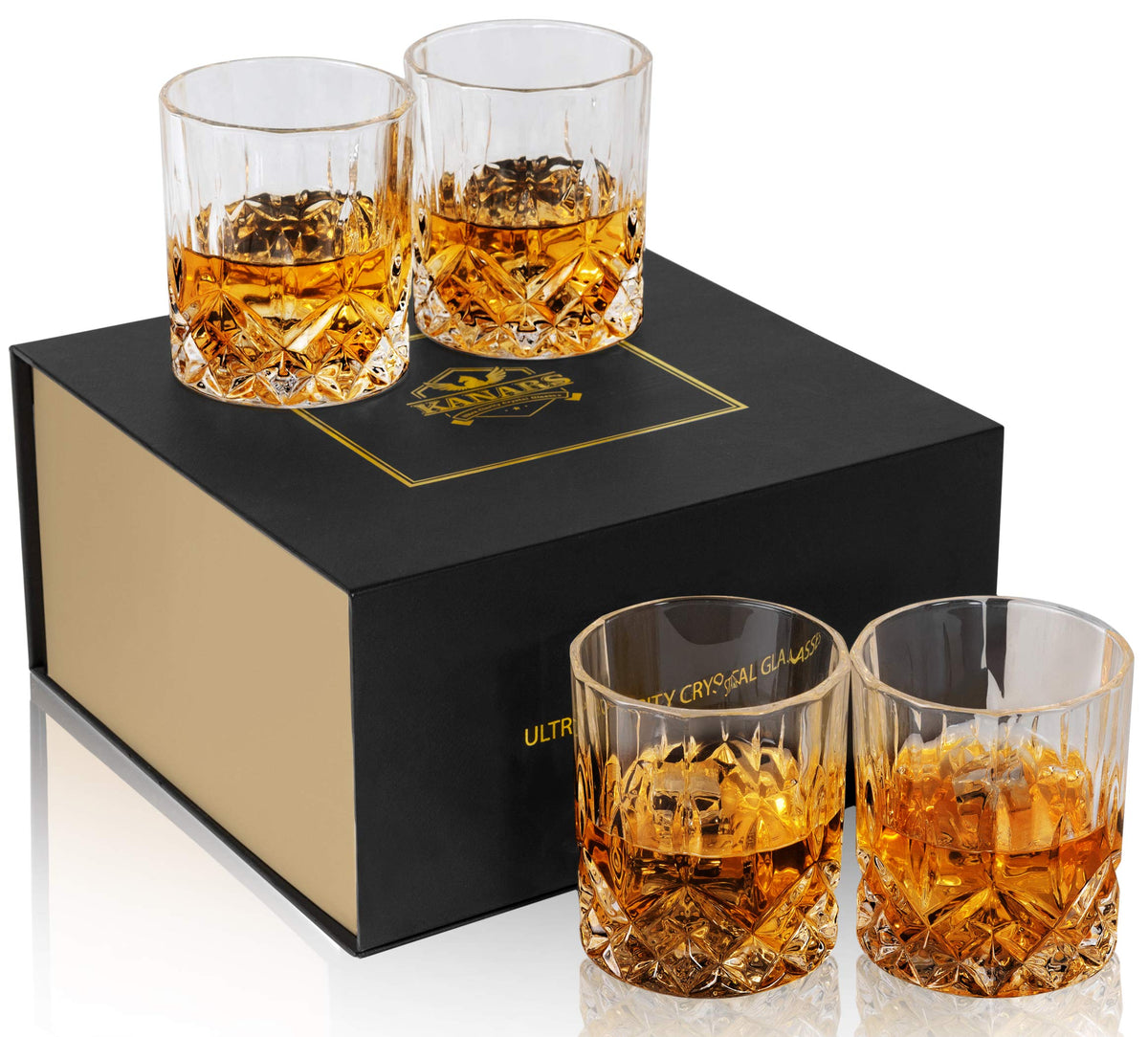 Serax Set De 4 Verres à Whisky Surface Par Sergio Herman - Verres Longdrink Transparents