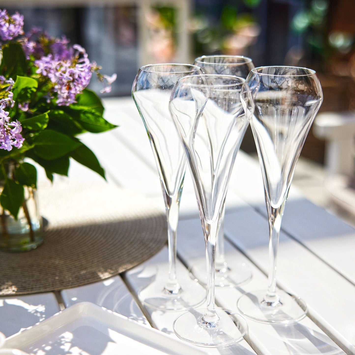 Flûtes à Champagne en Cristal - Lot de 6, Élégance et Simplicité