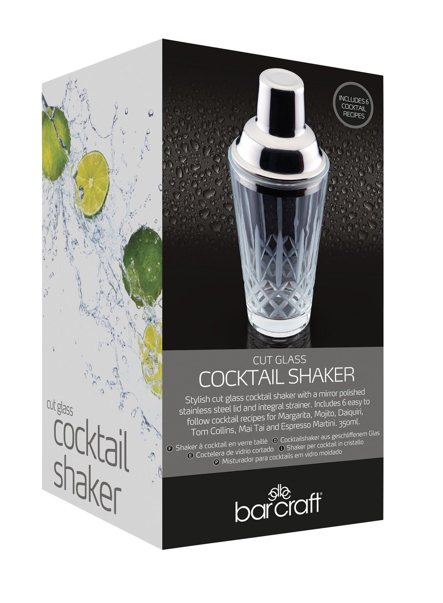 Shaker à Cocktail en Verre Taillé