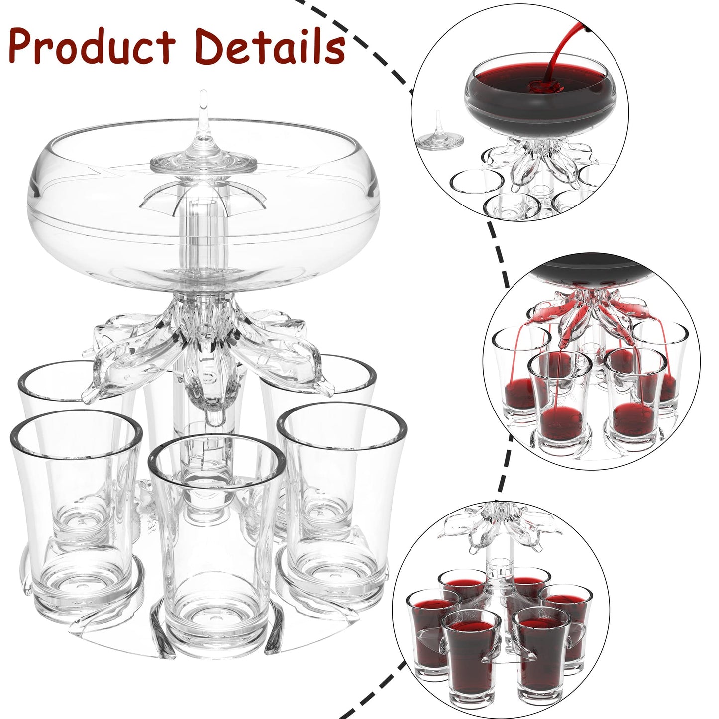 6 Shot Glass Dispenser and Holder