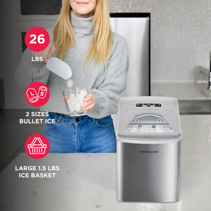 Stainless Steel Countertop Ice Maker