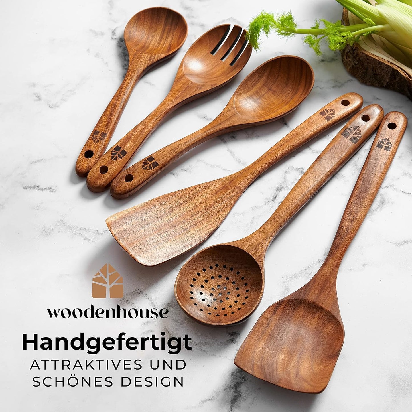 Ensemble de 6 Cuillère en Bois