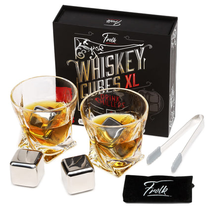 4 Stainless Steel Whisky Ice Cubes