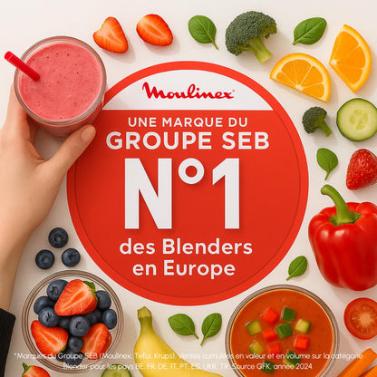 Mini blender 300 W – 2 bouteilles Tritan 0,6 L