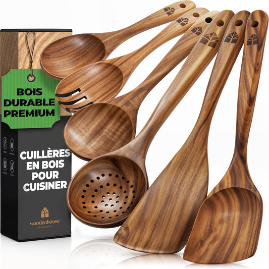 Ensemble de 6 Cuillère en Bois