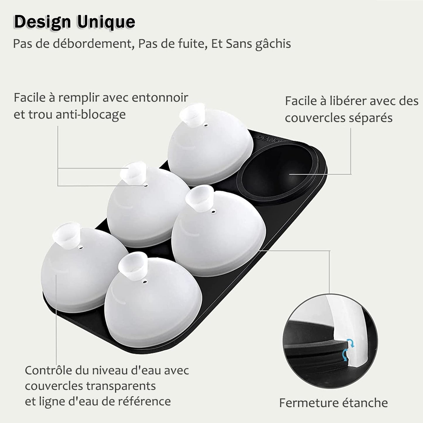 Moule 4 spheres de glace