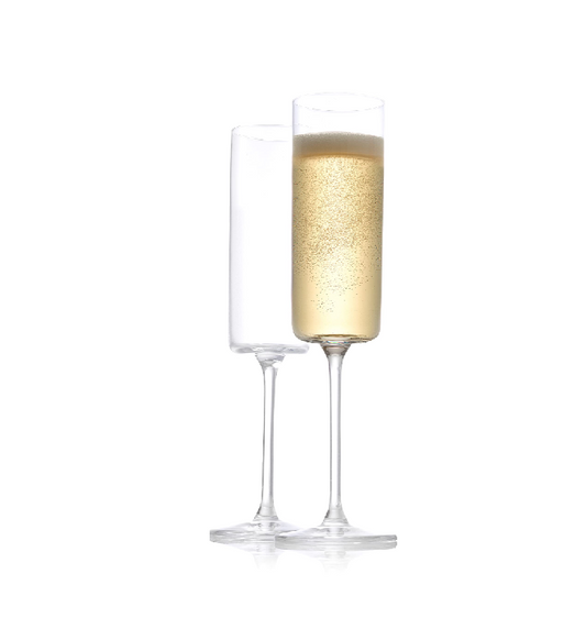 Crystal Champagne Glasses - Set of 2