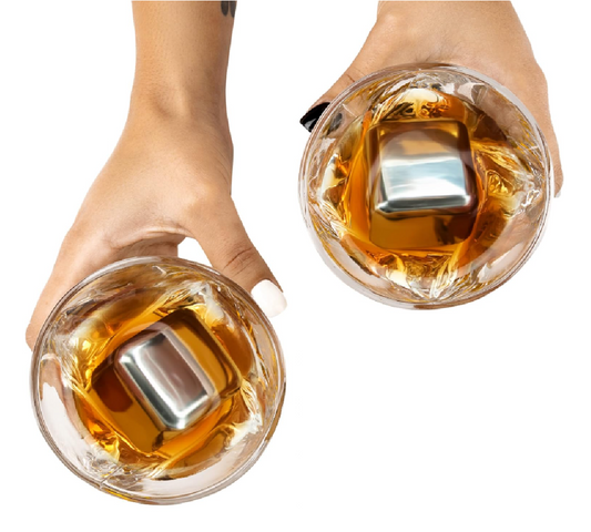 Large Stainless Steel Whiskey Stones (Set of 4)
