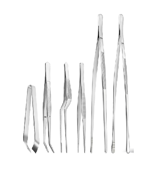 Professional Kitchen Tweezers Set – 6 Precision Stainless Steel Tongs