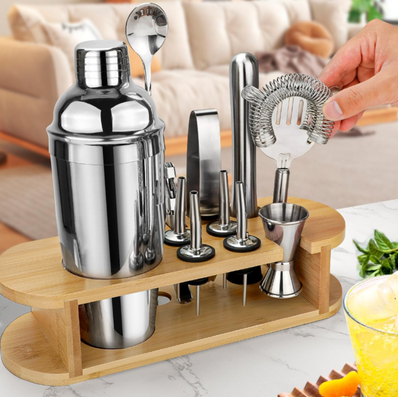 Set de Cocktail Professionnel en Acier Inoxydable