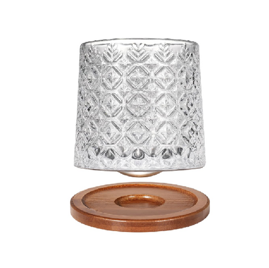 Verre à Whisky Rotatif Cristal – Base Bambou